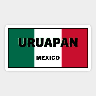 Uruapan City in Mexican Flag Colors Sticker